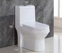AIDI Vente chaude à bas prix d'Amérique du Sud Céramique Siphonique Toilette une pièce Commode Salle de bain Water Closet