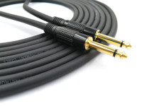 Câble audio double blindage haut de gamme pour guitare, avec prise jack mono dorée 1/4 pouce, vente en gros