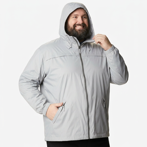 Custom Made Hooded Waterproof Quick Dry Breathable Polyester/Nylon Casual Autumn Windbreaker Jacket Men Outdoor Clothing Zipper - Product Image 1