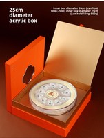 Boîte Cadeau Ronde Nid d'Oiseau Haut de Gamme Nouveau Style Chinois Boîte Vide Vente en Gros Logo Personnalisable Gaufrage Qualité Alimentaire