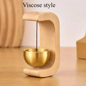 Magnetic Door Bell – <b>Wind</b> <b>Chime</b> for Home, Car, Office – Walnut & Brass / Copper, Suction Cup / Magnet Mount – Welcome / Alert Be - Product Image 3