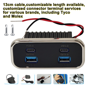 <span class=keywords><strong>Cargador</strong></span> <span class=keywords><strong>USB</strong></span> de 18W <span class=keywords><strong>USB</strong></span>-A y <span class=keywords><strong>20W</strong></span> Tipo <span class=keywords><strong>C</strong></span> 12V 24V de Montaje Empotrado para Coche, Camper, Camión, RV - Toma de Corriente de Carga Rápida - Product Image 6