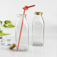 Diverses Tailles Réutilisable 350ML Cold Brew Coffee Juice Glass Bottle Water Milk Cold Tea Cork Top Bottle