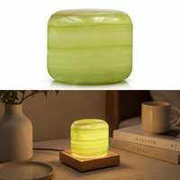 Lampe de table en marbre, lampe tactile rechargeable en pierre, lumière d'ambiance LED à intensité variable 3 niveaux pour chambre à coucher, chevet, bureau, décoration