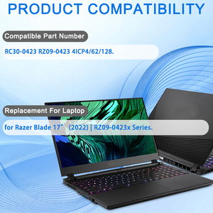 Paquete de iones de litio de 8 celdas de 3080 V para portátiles, baterías compatibles con <span class=keywords><strong>Razer</strong></span> <span class=keywords><strong>Blade</strong></span> <span class=keywords><strong>17</strong></span> RTX 2022 Ti Early 15,4 <span class=keywords><strong>Razer</strong></span> <span class=keywords><strong>Blade</strong></span> Pro <span class=keywords><strong>17</strong></span> - Product Image 4