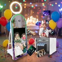 Cabina de Fotos Inteligente con Pantalla Táctil de 43 Pulgadas, Todo en Uno, con Impresora y Soporte, Fácil de Instalar, Espejo Mágico