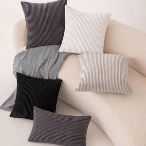 Usine vente chaude nordique velours côtelé plaine housse de <span class=keywords><strong>coussin</strong></span> maison <span class=keywords><strong>canapé</strong></span> <span class=keywords><strong>coussin</strong></span> bureau dos lombaire oreiller - Product Image 4