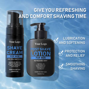 Crema de afeitar de espuma para el cuidado de la barba para hombres de Etiqueta Privada, loción para después del <span class=keywords><strong>afeitado</strong></span>, crema de afeitar calmante hidratante para hombres - Product Image 2