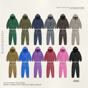 <span class=keywords><strong>Ropa</strong></span> <span class=keywords><strong>Infantil</strong></span> <span class=keywords><strong>de</strong></span> Moda Urbana 26SS, Chaqueta con Capucha y Cremallera <span class=keywords><strong>de</strong></span> Algodón Puro con Efecto Desgastado, Estilo Europeo-Americano, Pantalones - Product Image 1