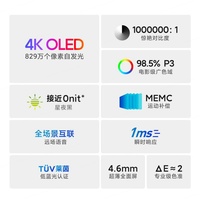 Original para Xiaomi TV 6 65 Pulgadas OLED Negro Pantalla OLED Autoluminiscente de 65 Pulgadas |   Millón de Contrastes |   Pantalla Completa Ultrafina de 4.6 mm