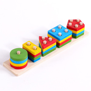 Bloques de Madera Montessori, Juguetes de Clasificación y Apilamiento para Niños Pequeños de 3 a 10 Años, Clasificación de Formas - Product Image 4