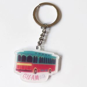 Customizable <b>Anime</b> Plastic Clear Acrylic <b>Keychain</b> with Glitter Words Printed New UV Printing Technology Make Your Own Design - Product Image 3