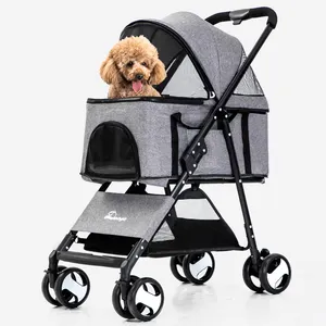 ZMaker 2 In 1 Wholesale Pet Stroller Dog Carrier 4 Wheels Detachable Pet Stroller For Dogs