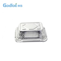 Boîte à lunch jetable en aluminium de haute qualité, vente en gros à bas prix, personnalisable, rectangulaire, 150 ml, conteneur en aluminium