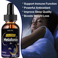 Ausreson Gouttes de Mélatonine pour la Santé Immunitaire, Fabricant de Suppléments pour un Sommeil Profond, Soutien Cérébral, Gouttes Liquides de Mélatonine 10mg pour le Sommeil