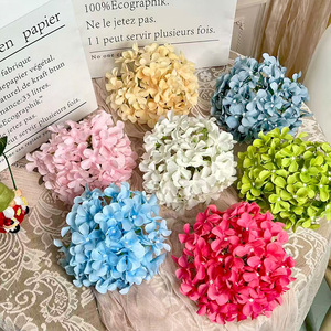 <b>Hydrangea</b> Flower Heads <b>Artificial</b> Silk Flowers 72 Piece Wedding Decor Home Decoration Handmade Floral Arrangements - Product Image 1