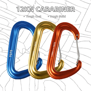 Mosquetón de Aluminio Resistente JRSGS 12KN K01 para Industria General y Camping, con Cierre de Seguridad, Personalizable con Logotipo, Anodizado de Fábrica - Product Image 2