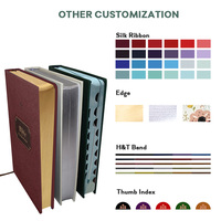 Nouvelle conception, service de personnalisation de livres, couverture de livre sur mesure, impression offset, couverture en PU marron durable, bible économique en gros, bilingue