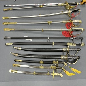 Épée décorative en métal non affûtée pour cérémonies marines, accessoires de rituels OEM, décoration de garde d'honneur pour levée du drapeau - Product Image 2
