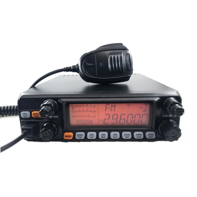CB Radio AT-5555N II 28.000-29.699 MHz 40-Channel Mobile Transceiver AM/FM/SSB/LSB/USB 10 Meter Radio Walkie 100W 0-50km Range