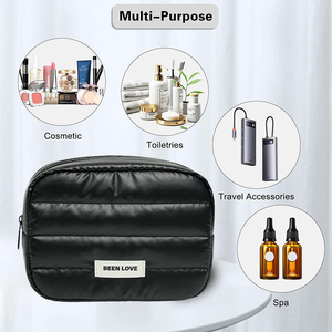 Elegante Pochette Cosmetica Imbottita, Morbida Borsa da Viaggio Impermeabile <span class=keywords><strong>per</strong></span> <span class=keywords><strong>Trucchi</strong></span>, Borsa Cosmetica alla Moda <span class=keywords><strong>per</strong></span> Ragazze - Product Image 6