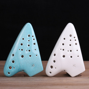Ocarina à trois compartiments fabriquée à la main, qualité concert, accordage de haute précision, instrument à vent en céramique - Product Image 2