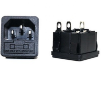 Enchufe de Corriente Alterna AC220-250V, Serie de Enchufes de Alimentación con Orificios para Tornillos y Fusibles