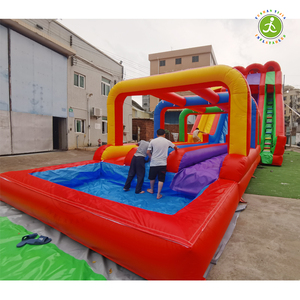 Toboganes de agua ropic fiesta <span class=keywords><strong>Breeze</strong></span> para niños y adultos, tobogán acuático inflable de grado comercial, 18 pies - Product Image 5