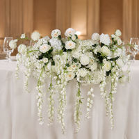 Arrangement floral artificiel pour mariage, centre de table en cascade pour décoration d'événements sur piédestal