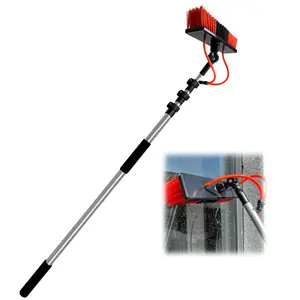 QIYUN Aluminium Pipe Telescopic Water Fed Pole For Window Cleaning Set Glass Cleaning Equipment