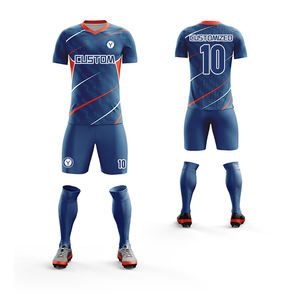 بيع بالجملة رخيص-تي شيرت عالي الجودة لكرة القدم 21 22 زي موحد للرجال + زي أطفال - Product Image 4