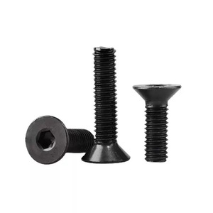 Tornillo de <span class=keywords><strong>Cabeza</strong></span> Avellanada <span class=keywords><strong>Hexagonal</strong></span> de Acero al Carbono de Alta Resistencia Grado 10.9 DIN7991 M2M3-M12 40mm de Longitud Negro <span class=keywords><strong>Cabeza</strong></span> Plana Métrico - Product Image 3