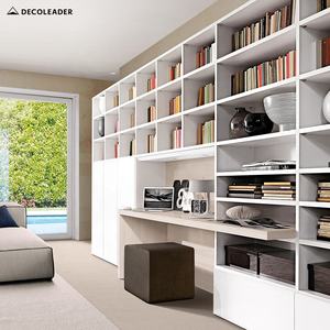 Di lusso Soggiorno Libreria Mensole con Galleggiante Unità TV <span class=keywords><strong>in</strong></span> <span class=keywords><strong>Legno</strong></span> e Grigio Scuro - Product Image 5