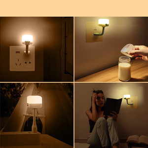 <span class=keywords><strong>Veilleuse</strong></span> d'ambiance LED créative à commande vocale intelligente et connectable avec USB rechargeable pour la décoration de la maison - Product Image 4