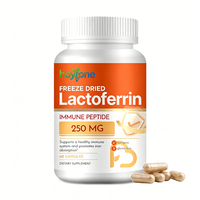 Capsules de lactoferrine lyophilisée à marque privée OEM 250 mg Apolactoferrine avec supplément gommeux de protéines de lait pour le soutien immunitaire