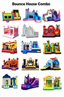 DFRL Château gonflable commercial personnalisé en PVC de 0,55 mm pour enfants, combo trampoline et toboggan avec souffleur, garantie de 3 ans, installation facile