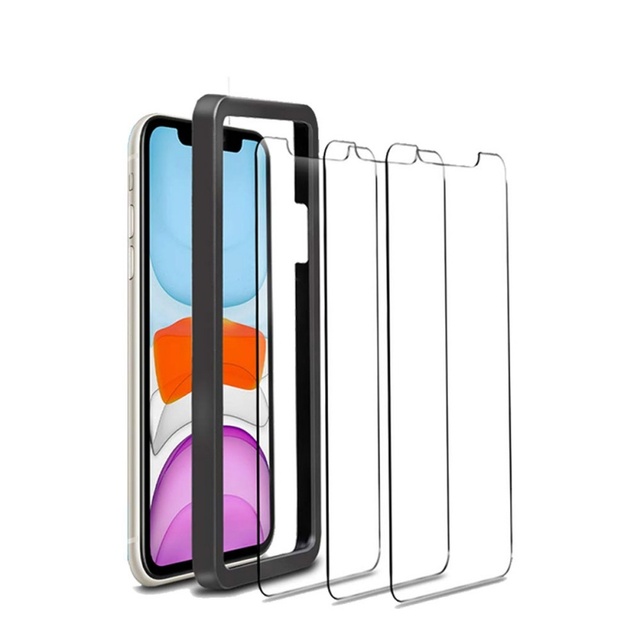 For 3PKS Installation Tool 9H 2.5D 0.33mm HD Clear Tempered Glass Screen Protector for 12/12 Pro/12 Pro Max
