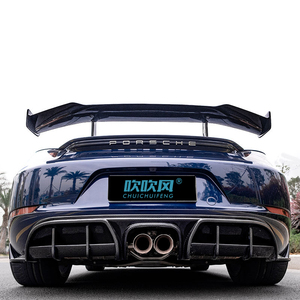 Kit de carrosserie en fibre de carbone sec Spoiler de pare-chocs arrière Diffuseur de lèvre de pare-chocs arrière pour Porsche <span class=keywords><strong>718</strong></span> Cayman <span class=keywords><strong>Boxster</strong></span> 982 2016-2024 - Product Image 5