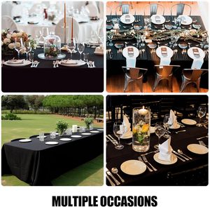 Bán buôn tùy chỉnh không thấm nước hình chữ nhật <span class=keywords><strong>Polyester</strong></span> bảng vải Khăn Trải Bàn đẩy lùi vết bẩn không thấm nước cho bảng hình chữ nhật - Product Image 6