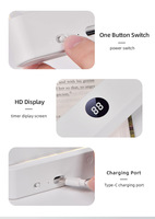 Lampe de lecture portable sans fil rechargeable à LED transparente pour livre, panneau lumineux pleine page, lampe plate pour lire au lit