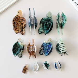 مشبك شعر على شكل سلحفاة كرتونية بتصميم بحري، مشبك شعر مخصص للنساء لتصفيف الشعر، إكسسوارات شعر على شكل حيوانات بحرية - Product Image 6