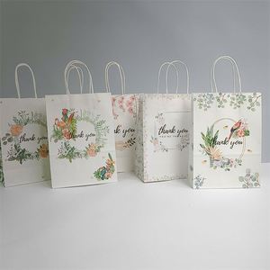 Sacs cadeaux en papier kraft KUAIMA 22*11*27cm pour artisanat, emballage de bonbons et biscuits, pour décorations de mariage, anniversaire et fête - Product Image 2