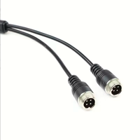 Connecteur rapide GX12 en Y à 4 broches, un mâle vers deux femelles, faisceau de câbles PVC, câble vidéo, prise aviation, capteur d'ordinateur