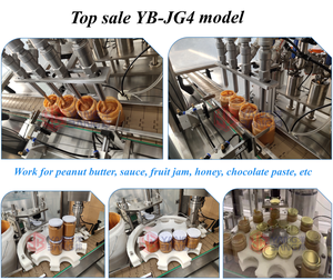 Tự động 250G 500G bơ đậu phộng Dây chuyền đóng chai mứt trái cây điền đóng nắp và ghi nhãn máy cho nhựa lọ thủy tinh - Product Image 3