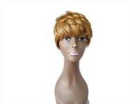 Vente en gros perruques de cheveux indiens pour femme cuticule alignée courte boucle avant perruque Bob faite à la machine cheveux vierges bouclés courts