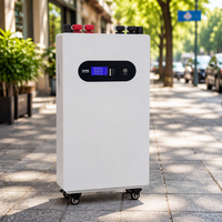 Casing Baterai Surya Lengkap 48V 314Ah dengan BMS, Konstruksi Logam Berperingkat IP54, Output 5kWh & Kabinet Penyimpanan Mobile Vertikal