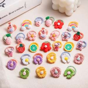 Lazos elásticos para el cabello no dañinos <span class=keywords><strong>de</strong></span> estilo dulce para niñas, anillos pequeños para el cabello con Pulgar, bandas para el cabello para niños pequeños y bebés - Product Image 4