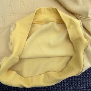 High Quality Custom 3D Embossed Breathable Eco-Friendly Spring Men's Oversized Lined Knitted <b>Fabric</b> Polyester/Cotton Hoodie - Product Image 6