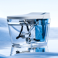 WC intelligent à chasse d'eau automatique en céramique, design moderne, siphon en P/S, CUPC, monobloc, siège chauffant, allongé, double chasse d'eau