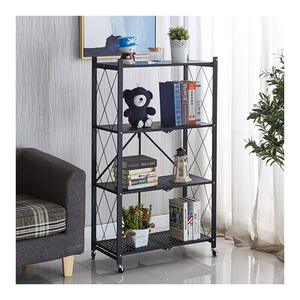 Étagère de <span class=keywords><strong>rangement</strong></span> pour la cuisine à la maison en métal en fer avec roue étagère de <span class=keywords><strong>rangement</strong></span> domestique en métal pliable de très grande capacité - Product Image 5